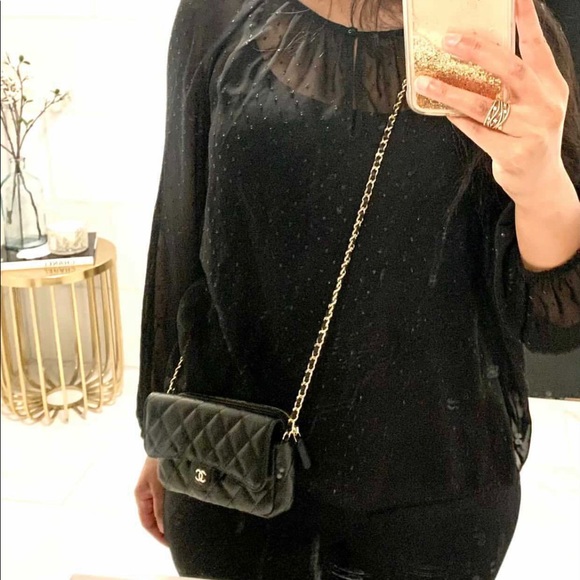 NEW 21P Chanel Mini Snap Bag Zip Caviar Black - Picture 8 of 9